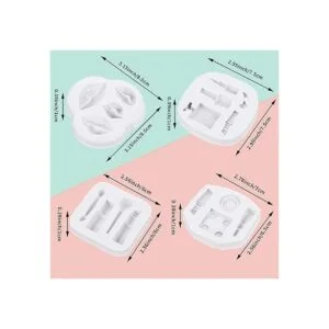 7 piezas de maquillaje temático silicona moldes beso labio