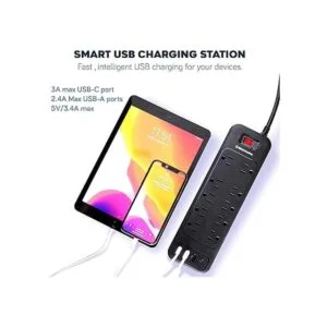 Protector contra sobretensiones USBC y 10 salidas de CA 3_3