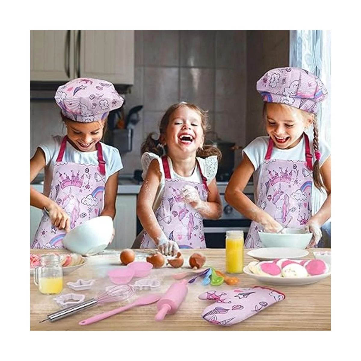 Anpro Juego completo de cocina y horneado para niños 27_6