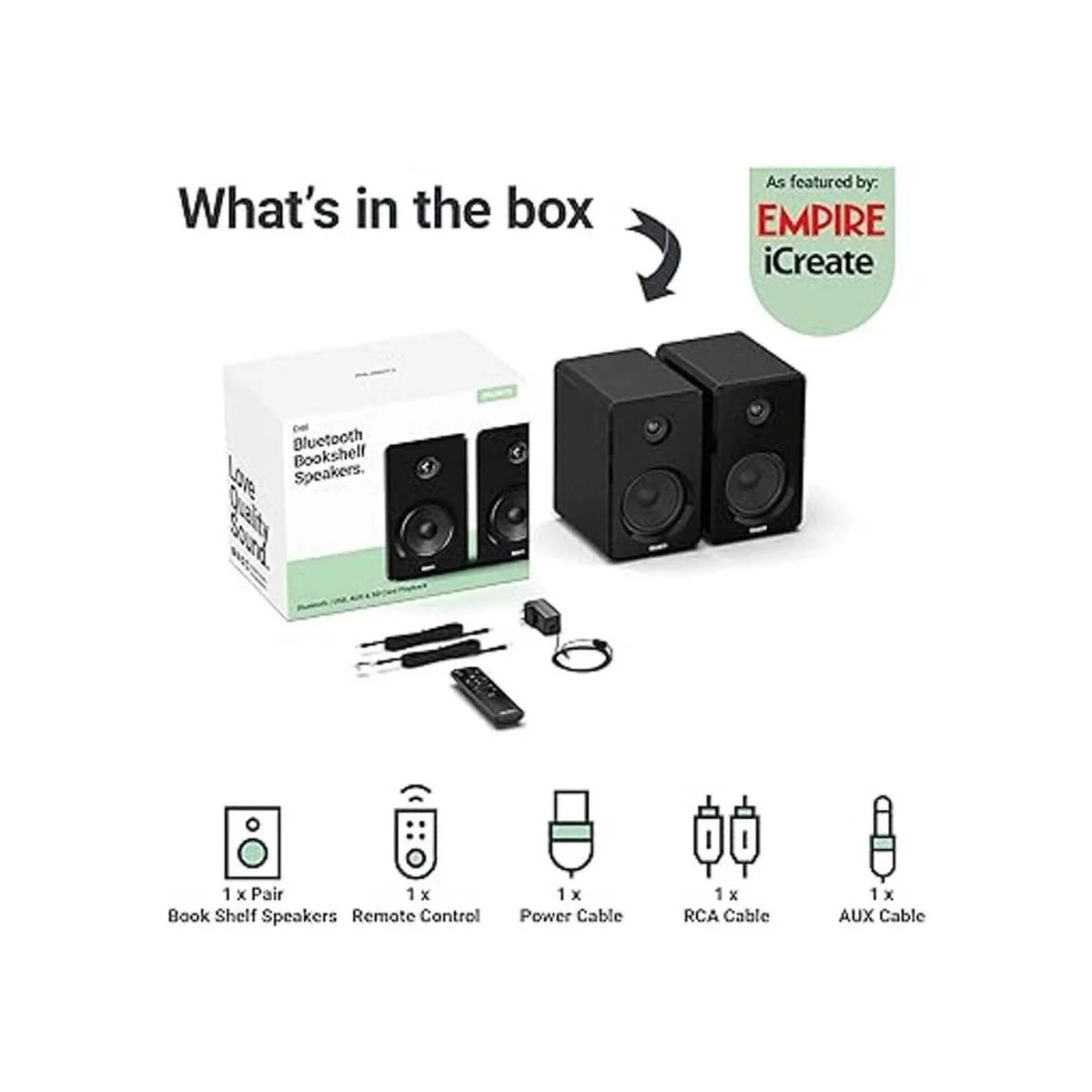 Majority Altavoces activos D40 para estantería Altavoces_6