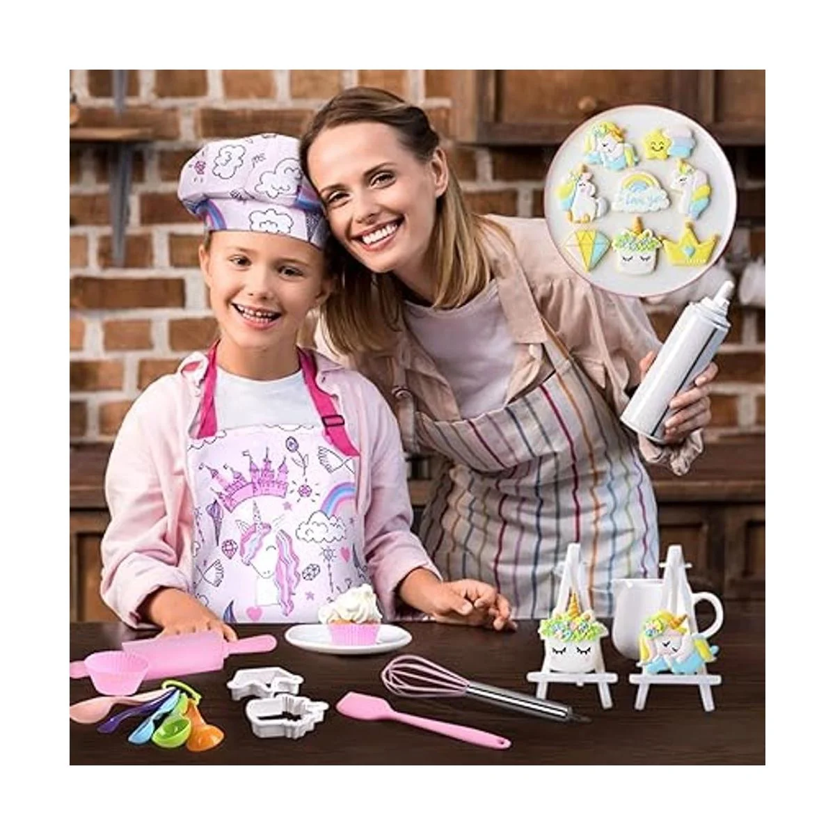 Anpro Juego completo de cocina y horneado para niños 27_5