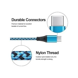 SIXSIM Cable USB tipo C cable USB C trenzado de nailon_3