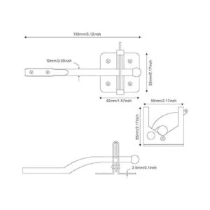 Pestillo de puerta autobloqueante pestillo automático de_6
