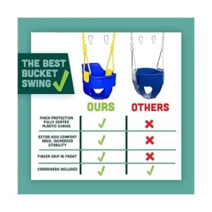 Asiento de columpio para niños pequeños con respaldo alto_2