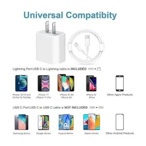 Cargador rápido para iPhone 14 13 12 11 certificado Apple_5