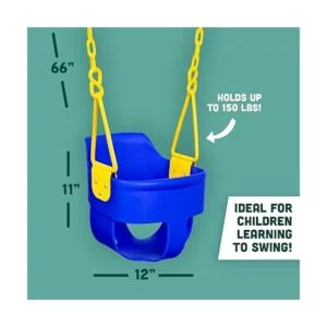 Asiento de columpio para niños pequeños con respaldo alto_3