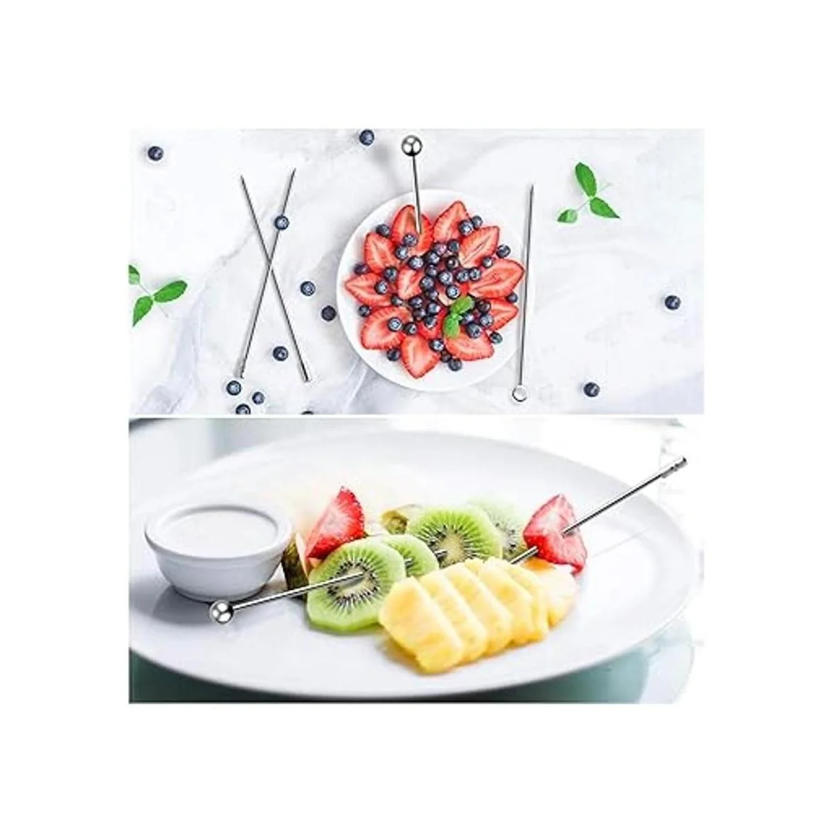 Palito de púas de cóctel 20 piezas de acero inoxidable_6