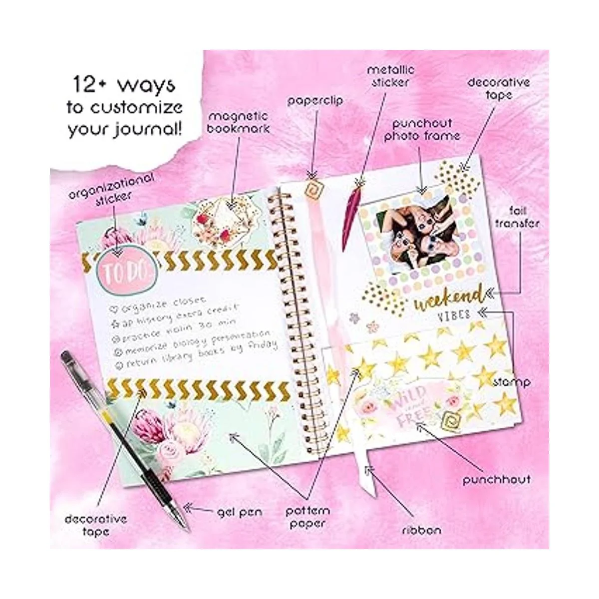 Juego de diario Good Vibes de Craft Vibes Only Diario_3