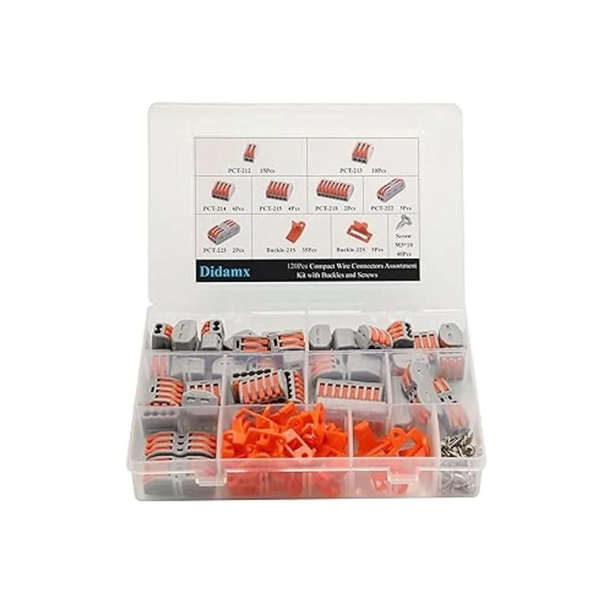 Didamx Juego de 120 conectores compactos de cables con_2