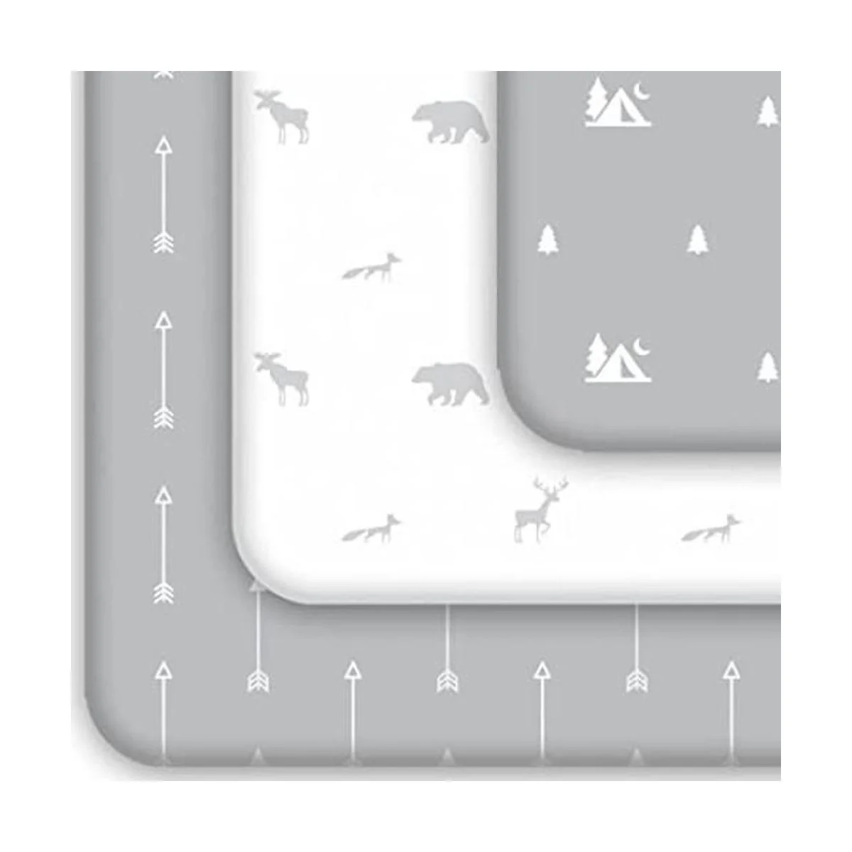 GROW WILD Pack n Play Sábanas Paquete de 3 mini sábanas