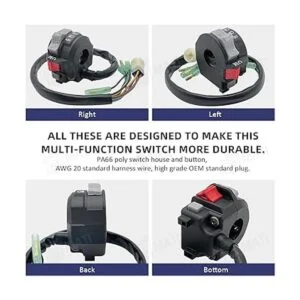 M MATI Interruptor de faros delanteros para Yamaha Moto4_5