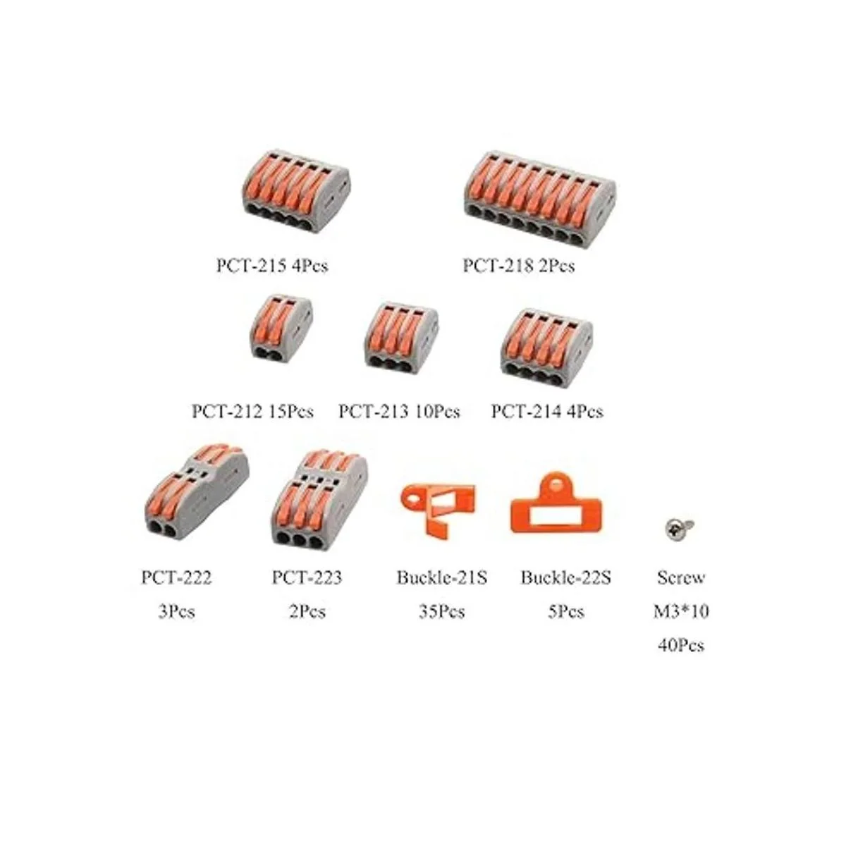 Didamx Juego de 120 conectores compactos de cables con_3