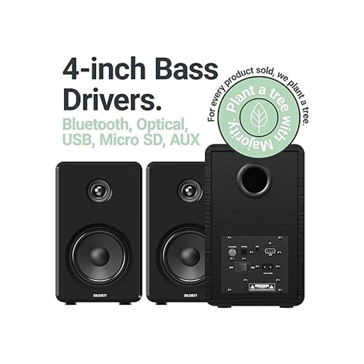 Majority Altavoces activos D40 para estantería Altavoces_4