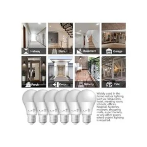 AmeriTop Bombillas LED A19 paquete de 6 bombillas de