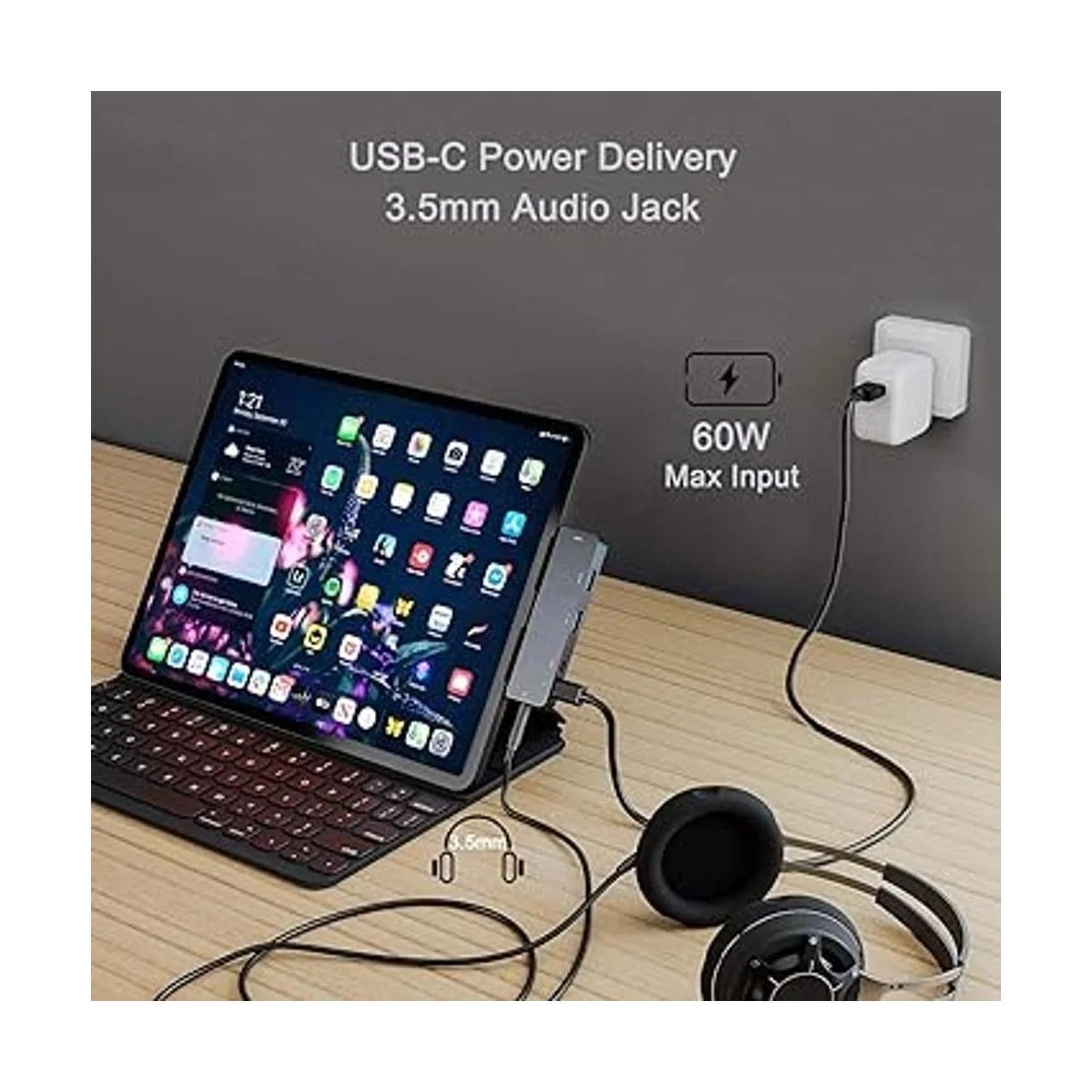 Adaptador para iPad Pro USB C Hub 1112.9 20212018iPad_6