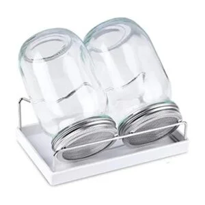 Kit de tarros de brote 2 tarros de boca ancha con tapas