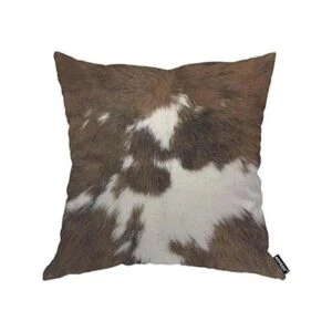 AOYEGO Funda de cojín de piel de vaca diseño de vaca_1