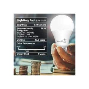 AmeriTop Bombillas LED A19 paquete de 6 bombillas de