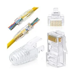 GTZ Conectores de paso RJ45 Cat6 y botas de alivio de_1