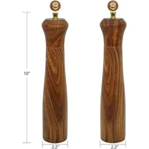 Juego de molinillo de madera de sal y pimienta molinillos