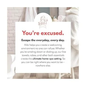 Alibi Juego de toallas de baño paquete de 2 toallas de