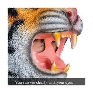 AQKILO Máscara de tigre de látex de cabeza completa_3