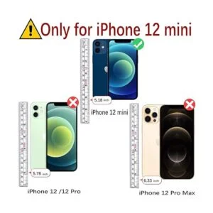 MONASAY Funda tipo cartera para iPhone 12 Mini 5G de 5.4_2