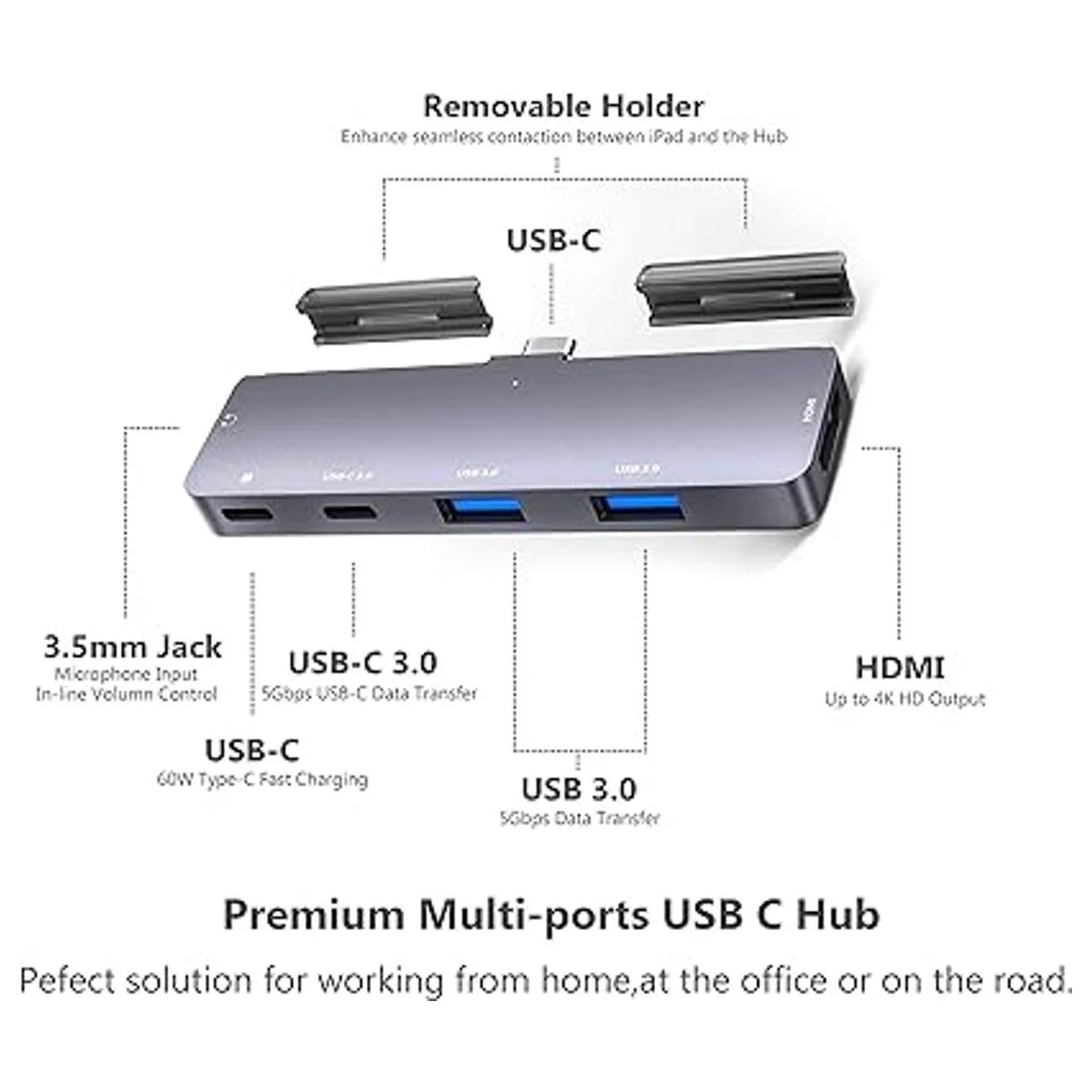 Adaptador para iPad Pro USB C Hub 1112.9 20212018iPad_2