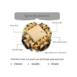 PAPUKA Juguete giratorio de metal para niños y adultos_5