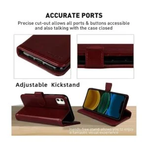 MONASAY Funda tipo cartera para iPhone 12 Mini 5G de 5.4_4