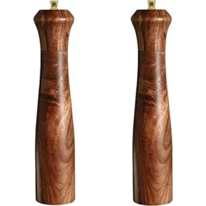 Juego de molinillo de madera de sal y pimienta molinillos
