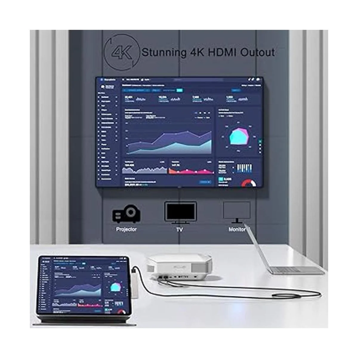 Adaptador para iPad Pro USB C Hub 1112.9 20212018iPad_4