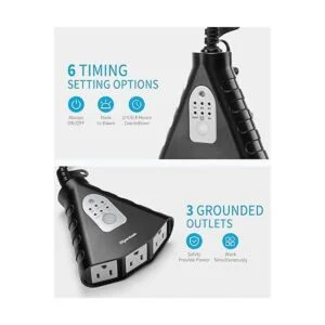 Syantek Toma de corriente inalámbrica para exteriores_3