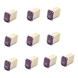 Paquete de 10 fusibles microcartuchos de 25 amperios_1