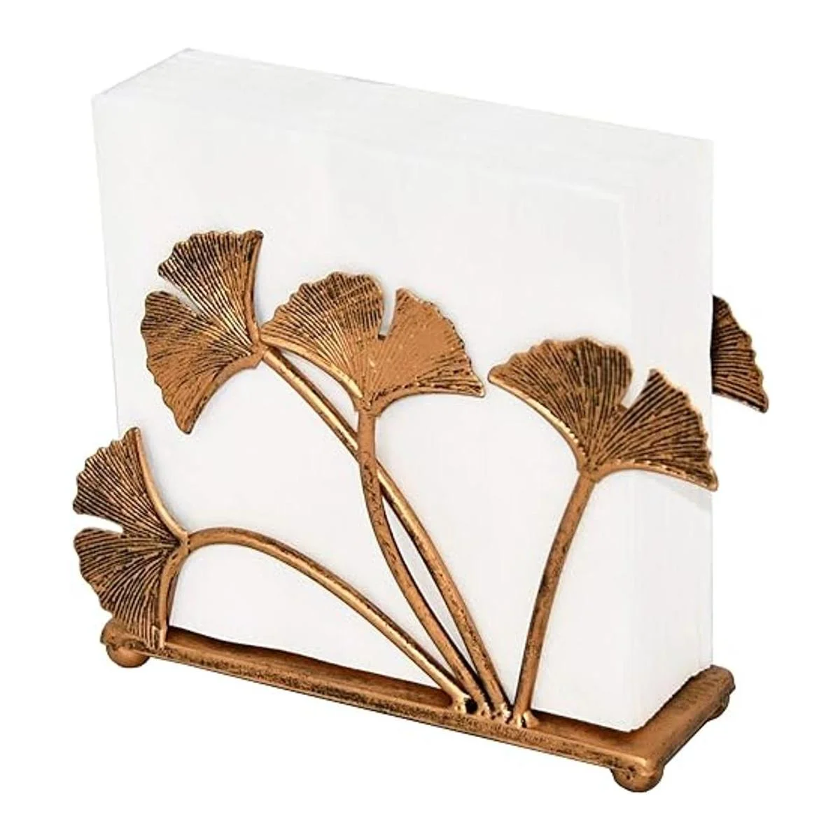 OwlGift Servilletero moderno con diseño de hojas de ginkgo_3