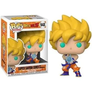 Funko Pop Figura animada multicolor de SS Goku con onda_3