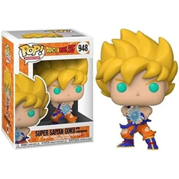 Funko Pop Figura animada multicolor de SS Goku con onda_3