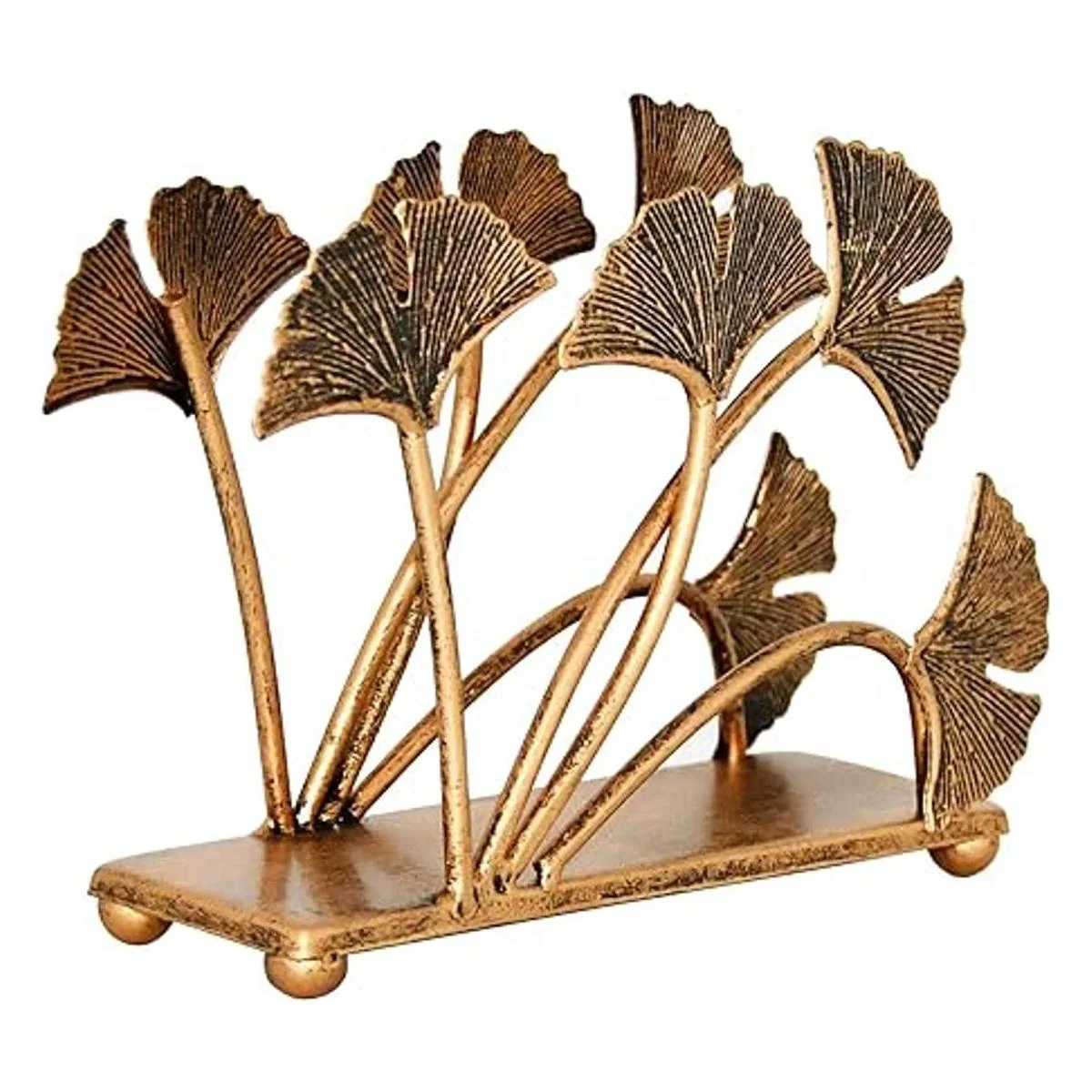 OwlGift Servilletero moderno con diseño de hojas de ginkgo_6