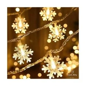 Elishine Cadena de luces de copo de nieve de 19 pies40_3