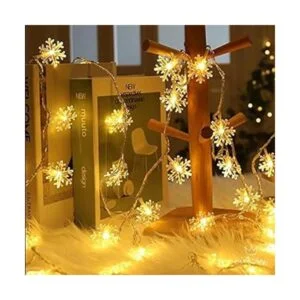 Elishine Cadena de luces de copo de nieve de 19 pies40_2