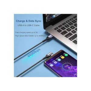 OKRAY Cable USB tipo C de 90 grados ángulo recto de 10_6