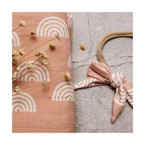 Juego de manta de muselina de algodón 100 orgánico arco_2