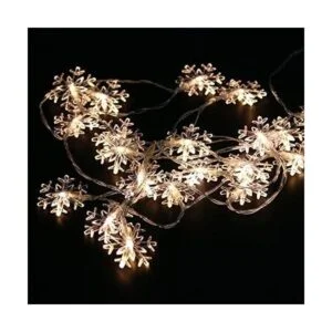 Elishine Cadena de luces de copo de nieve de 19 pies40_4