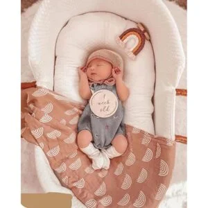 Juego de manta de muselina de algodón 100 orgánico arco_4