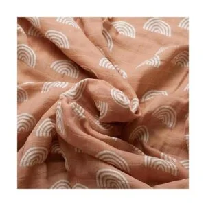 Juego de manta de muselina de algodón 100 orgánico arco_5