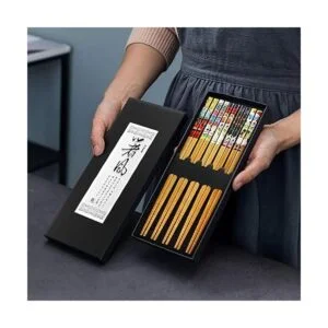 5 pares de palillos y 6 bonitos soportes para palillos de