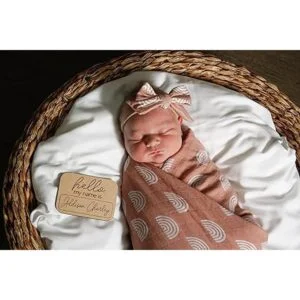 Juego de manta de muselina de algodón 100 orgánico arco_3