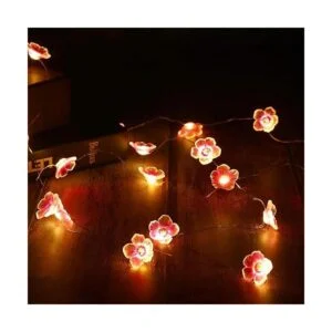 Cadena de luces LED de 6.6 pies 20 luces LED de flores de_3