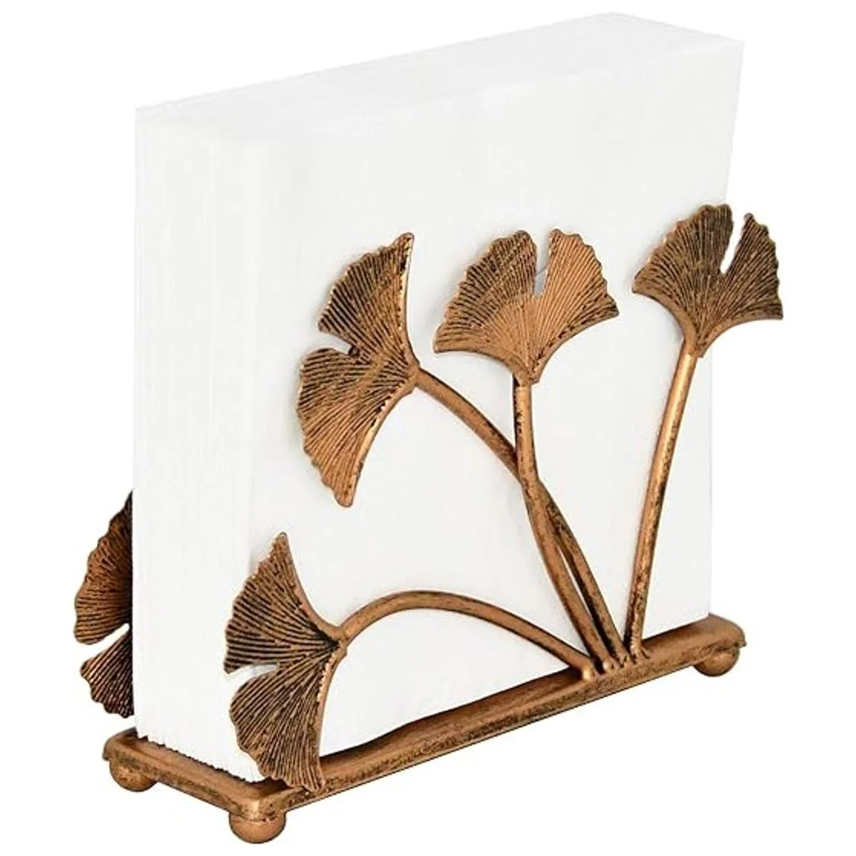 OwlGift Servilletero moderno con diseño de hojas de ginkgo_2