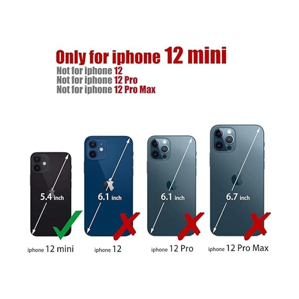 Japezop Funda para iPhone 12 Mini con tarjetero RFID con_3